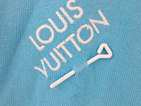 Trui met korte mouw, louis vutton, blauw, maat xxl - afbeelding 3 van  5