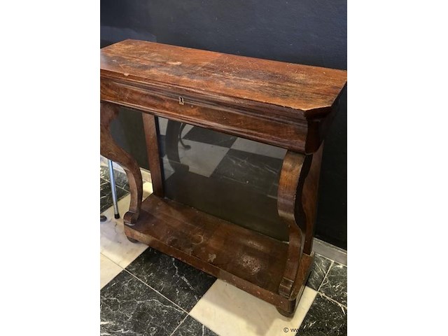 Trumeau met lade, mahoniehout, antiek - afbeelding 1 van  2