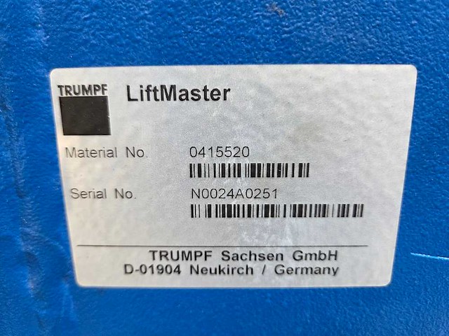 Trumpf - 2008 - liftmaster 4020 - overige plaatbewerkingsmachines - afbeelding 2 van  4