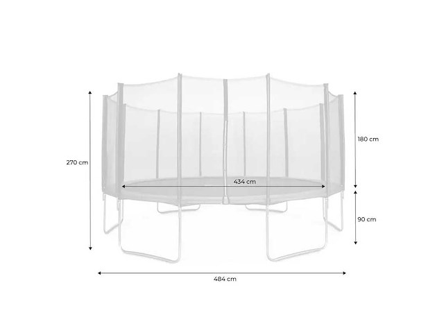 Trumpoline rond trampoline diameter 4,88m - afbeelding 9 van  14