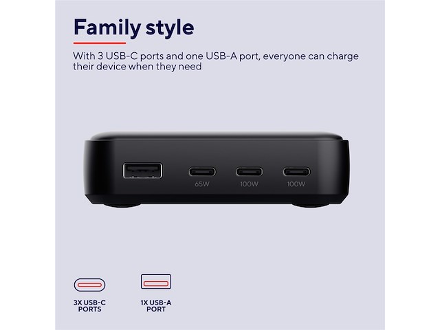 Trust maxo oplader vier poorten usb a/usb c zwart - afbeelding 3 van  6