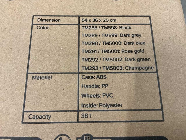 Trvlmore 38l trolley reiskoffer - afbeelding 4 van  4