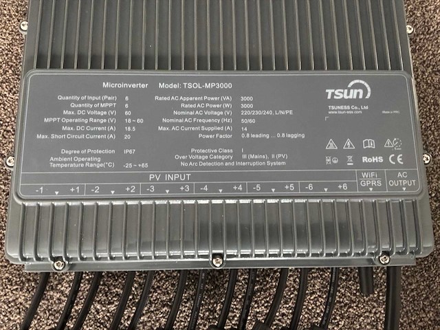 Tsun tsol-mp3000 titan micro-omvormer 3000 w - afbeelding 2 van  3
