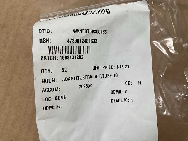Tube to straight adapter (52x) - afbeelding 3 van  3