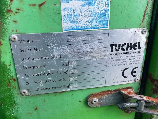 Tuchel trac diesel werktuigdrager - afbeelding 8 van  13