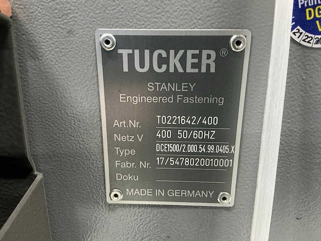 Tucker dce1500/2.000.54.99.0405.x diverse lasmachines - afbeelding 3 van  8