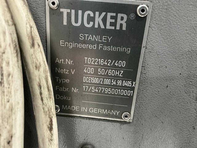 Tucker dce1500/2.000.54.99.0405.x diverse lasmachines - afbeelding 3 van  8