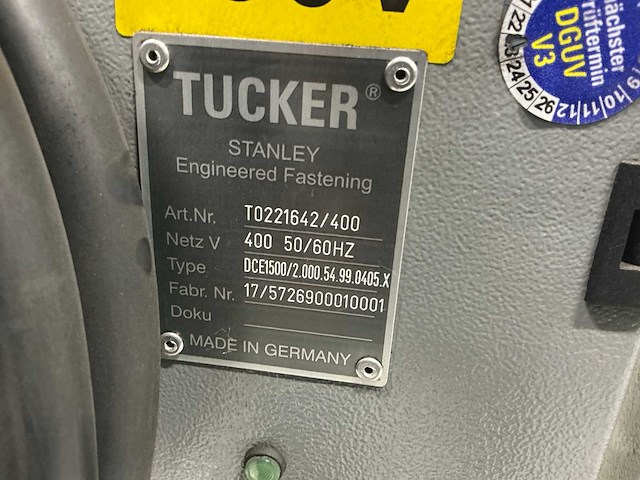 Tucker dce1500/2.000.54.99.0405.x diverse lasmachines - afbeelding 3 van  8