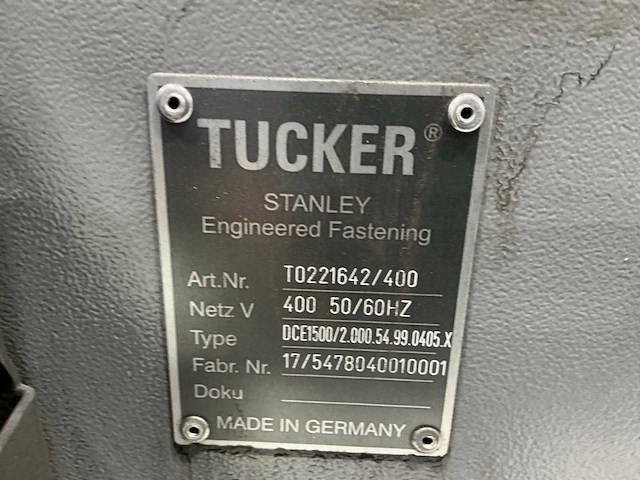 Tucker dce1500/2.000.54.99.0405.x diverse lasmachines - afbeelding 3 van  8