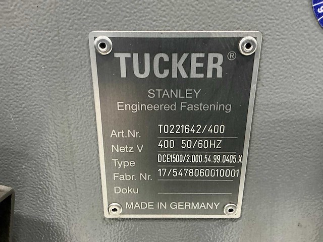 Tucker dce1500/2.000.54.99.0405.x diverse lasmachines - afbeelding 3 van  9
