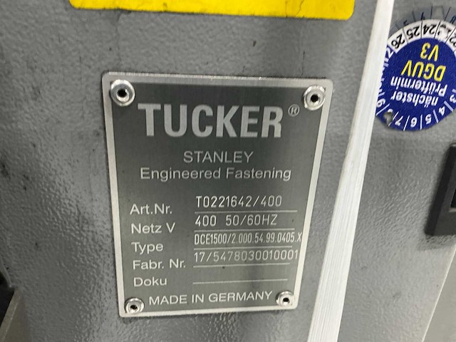 Tucker dce1500/2.000.54.99.0405.x diverse lasmachines - afbeelding 3 van  8