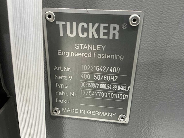 Tucker dce1500/2.000.54.99.0405.x diverse lasmachines - afbeelding 3 van  8