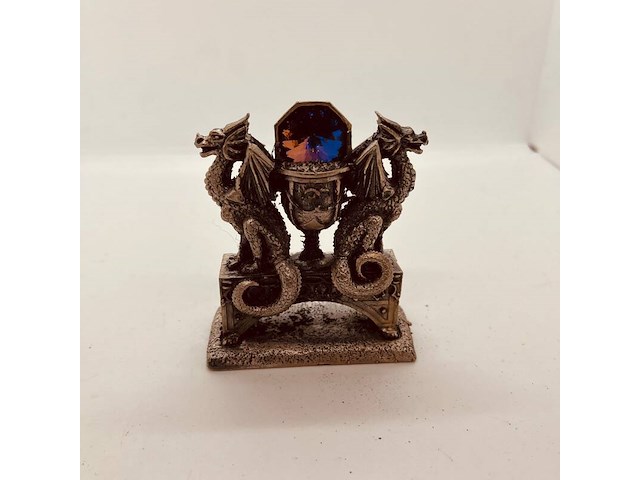 Tudor mint england - chrystal chalice statuette met zilver vergoten - afbeelding 1 van  6