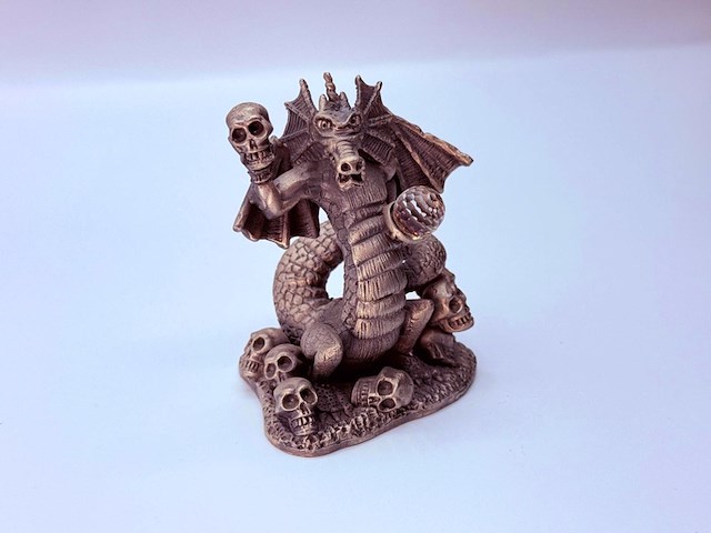Tudor mint england - dragon statuette met zilver vergoten - afbeelding 3 van  6