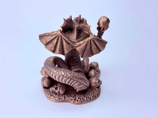 Tudor mint england - dragon statuette met zilver vergoten - afbeelding 4 van  6