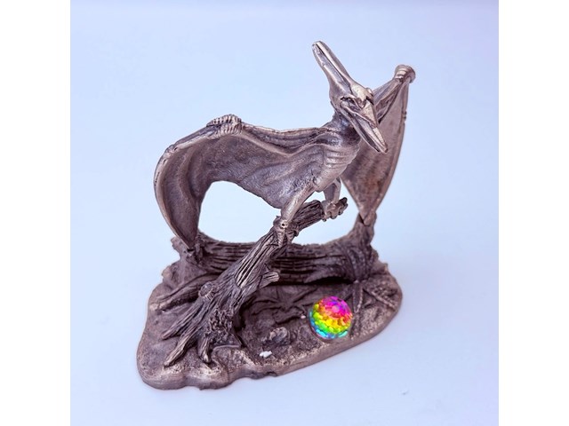 Tudor mint england - pteranodon statuette met zilver vergoten - afbeelding 1 van  10