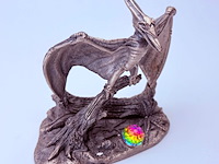 Tudor mint england - pteranodon statuette met zilver vergoten - afbeelding 1 van  10
