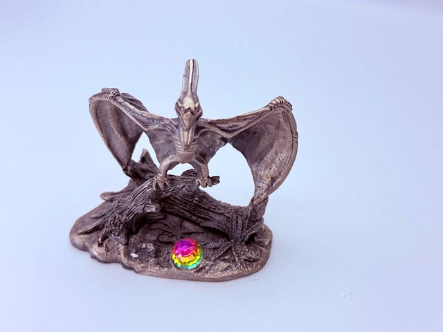 Tudor mint england - pteranodon statuette met zilver vergoten - afbeelding 3 van  10