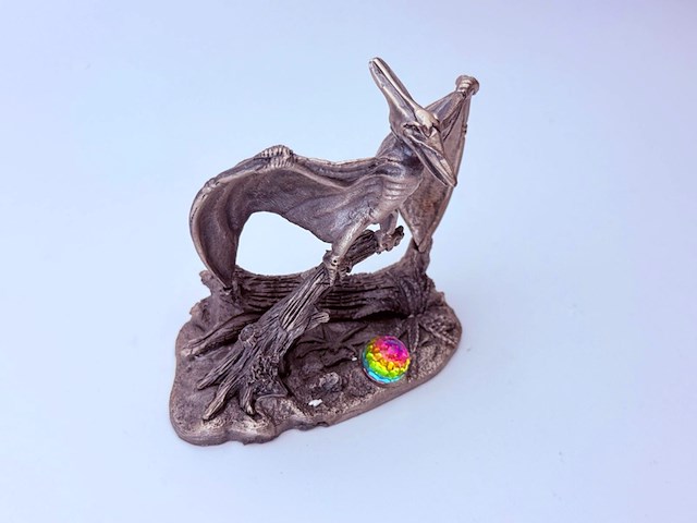 Tudor mint england - pteranodon statuette met zilver vergoten - afbeelding 4 van  10