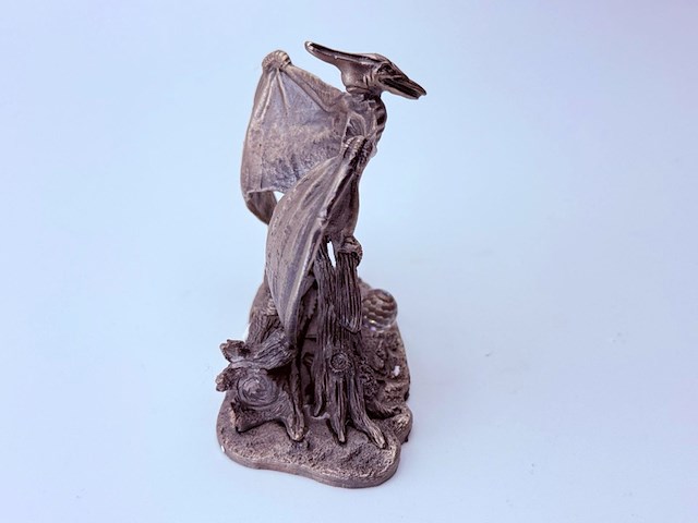 Tudor mint england - pteranodon statuette met zilver vergoten - afbeelding 7 van  10