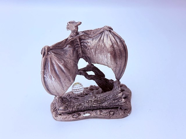 Tudor mint england - pteranodon statuette met zilver vergoten - afbeelding 9 van  10