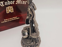 Tudor mint england - sir gawain statuette met zilver vergoten - afbeelding 5 van  9