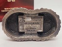 Tudor mint england - sir gawain statuette met zilver vergoten - afbeelding 7 van  9