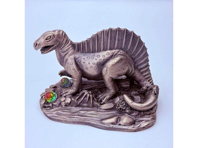 Tudor mint england - spinosaurus statuette met zilver vergoten - afbeelding 1 van  9
