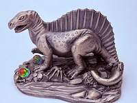Tudor mint england - spinosaurus statuette met zilver vergoten - afbeelding 1 van  9