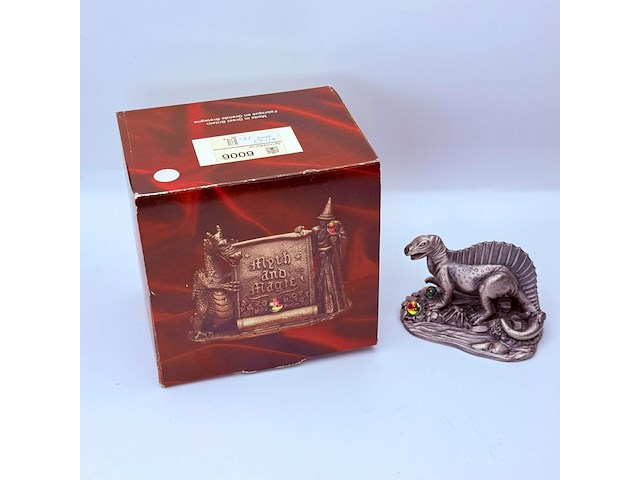 Tudor mint england - spinosaurus statuette met zilver vergoten - afbeelding 2 van  9