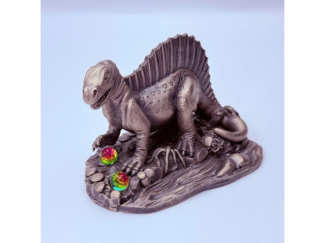 Tudor mint england - spinosaurus statuette met zilver vergoten - afbeelding 3 van  9