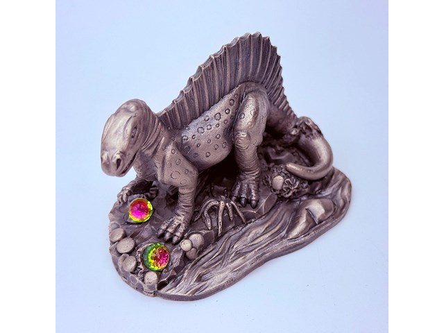Tudor mint england - spinosaurus statuette met zilver vergoten - afbeelding 4 van  9
