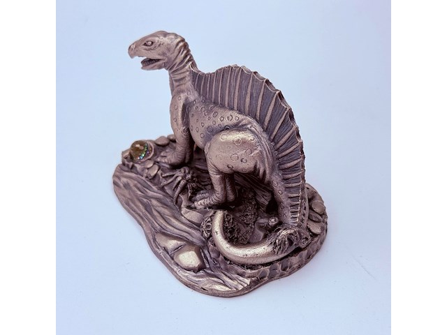 Tudor mint england - spinosaurus statuette met zilver vergoten - afbeelding 7 van  9