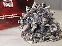 Tudor mint england - stegosaurus statuette met zilver vergoten - afbeelding 3 van  7