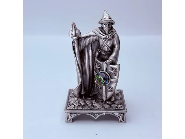 Tudor mint england - the wizard knight statuette met zilver vergoten - afbeelding 1 van  11