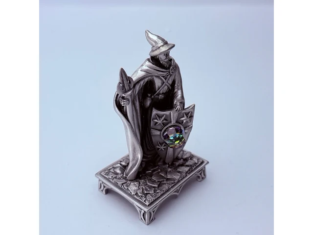 Tudor mint england - the wizard knight statuette met zilver vergoten - afbeelding 4 van  11