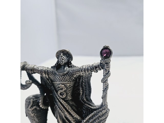 Tudor mint england - wizard statuette met zilver vergoten - afbeelding 5 van  7