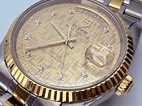 Tudor prince date+day rotor automatisch horloge met diamanten - afbeelding 8 van  15