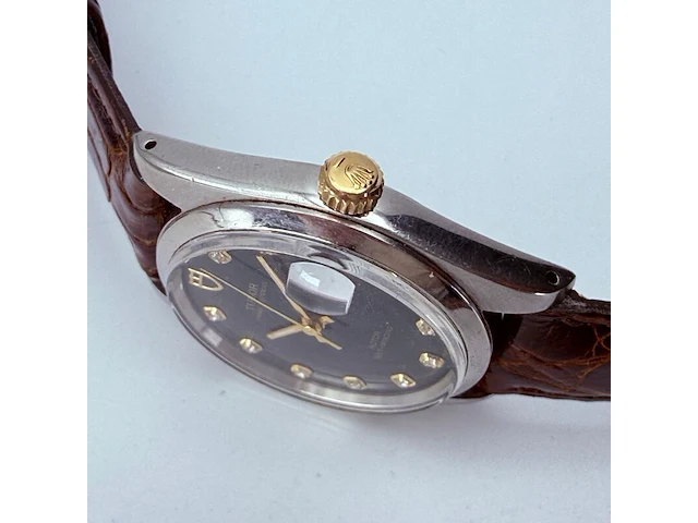 Tudor prince oysterdate rotor automatisch horloge met diamanten indexen - afbeelding 10 van  13