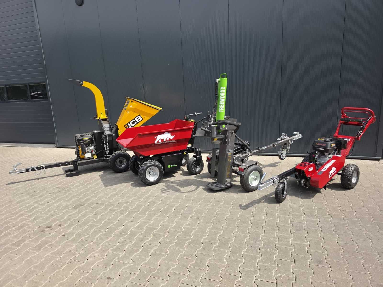Tuin- en parkmachines, grondverzetmachines, generatoren en opslagtenten