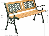 Tuinbank sanremo 122x54x73cm - afbeelding 7 van  12