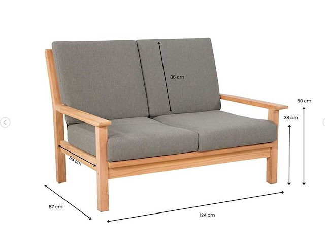 Tuinbank(124cm) - afbeelding 2 van  3