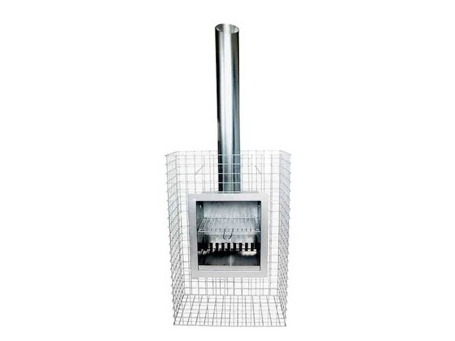 Tuinhaard in gabionstil, rechthoekig. esschert design, ff468 - afbeelding 1 van  4