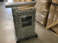Tuinhaard in gabionstil, rechthoekig. esschert design, ff468 - afbeelding 2 van  4