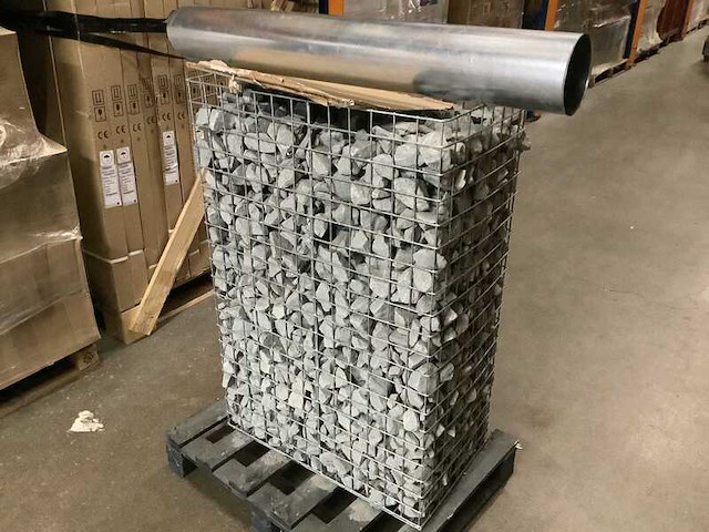 Tuinhaard in gabionstil, rechthoekig. esschert design, ff468 - afbeelding 3 van  4