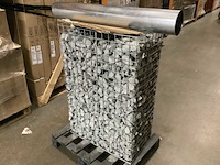 Tuinhaard in gabionstil, rechthoekig. esschert design, ff468 - afbeelding 3 van  4