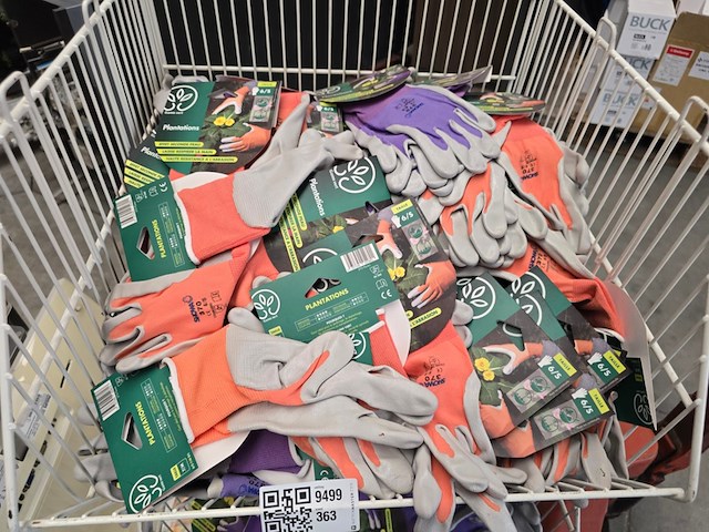 Tuinhandschoenen in mand ca 60 stuks gamm vert, partij - afbeelding 1 van  5
