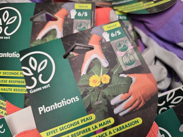 Tuinhandschoenen in mand ca 60 stuks gamm vert, partij - afbeelding 3 van  5