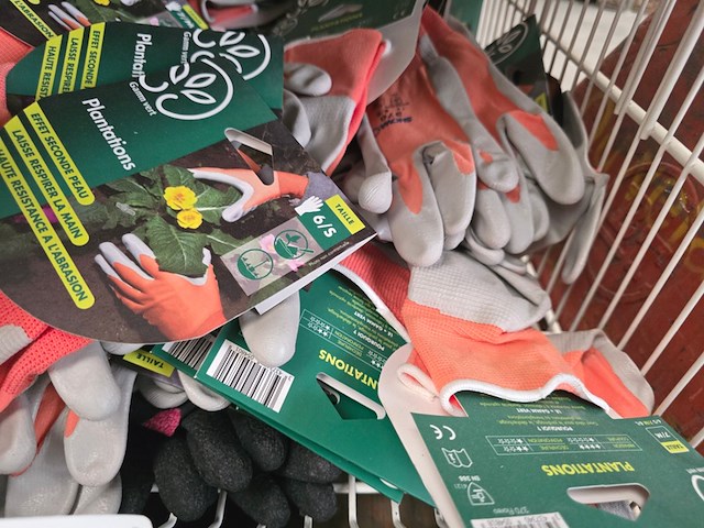 Tuinhandschoenen in mand ca 60 stuks gamm vert, partij - afbeelding 4 van  4