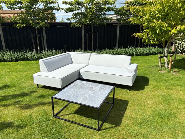 Tuinhoekbank & 2-zitsbankje allweather, toscane & liguria, light grey, 2026 - afbeelding 4 van  5